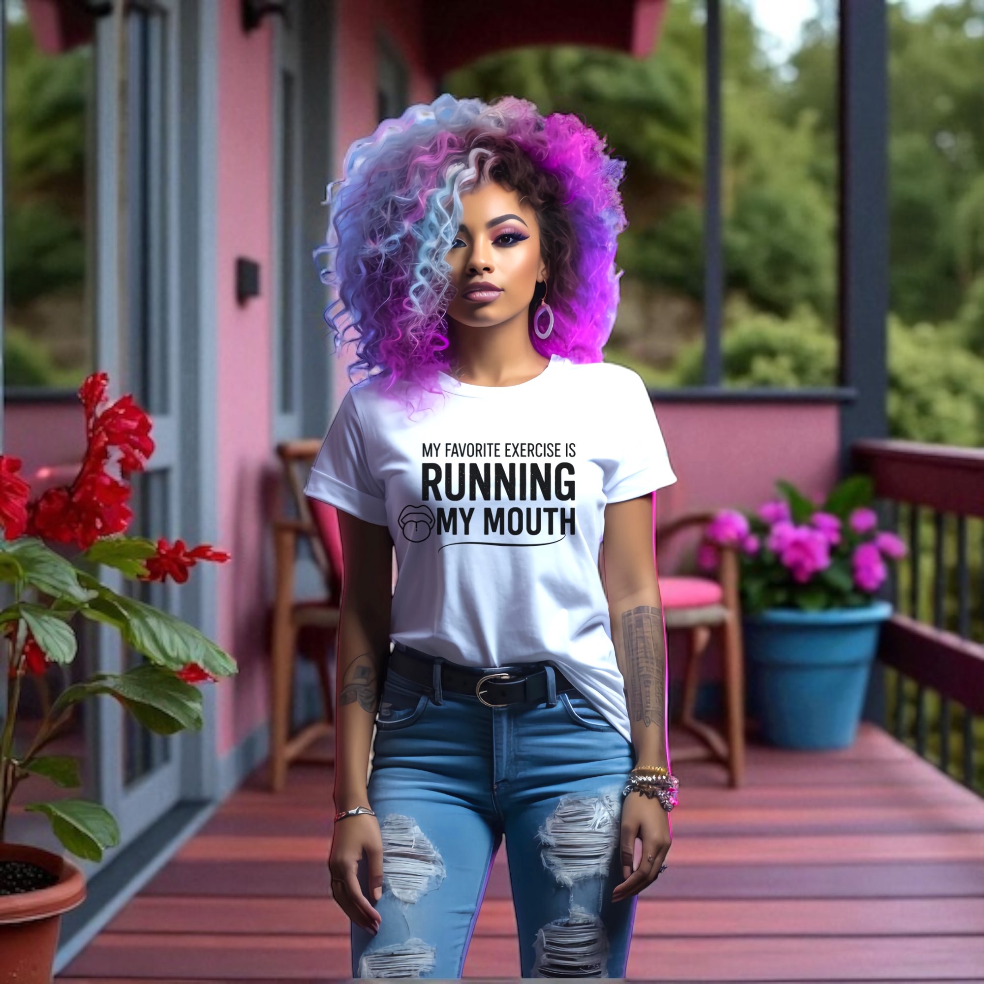 Running My Mouth Adult Tshirts