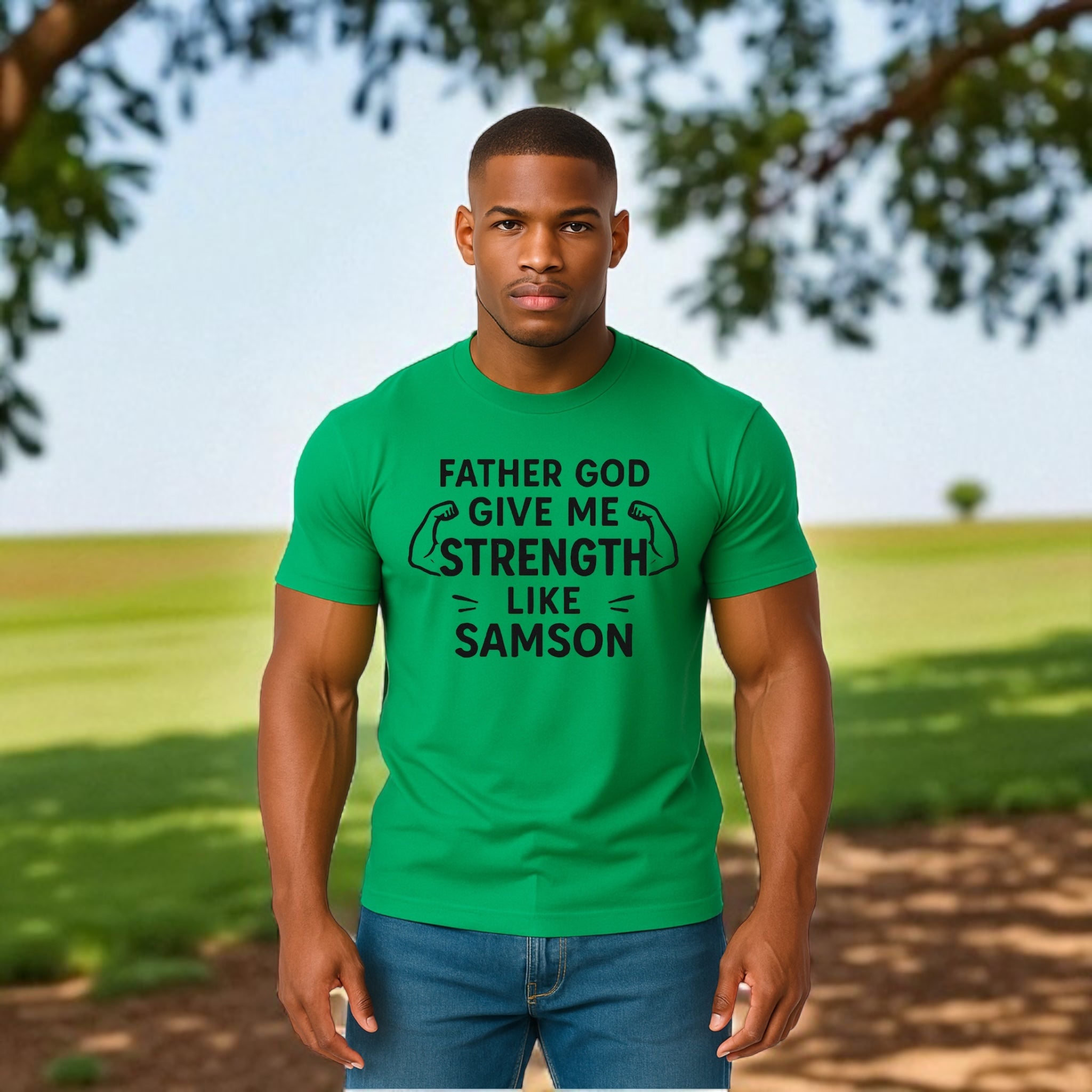 Father God Give Me Strength Like Samson Tshirt
