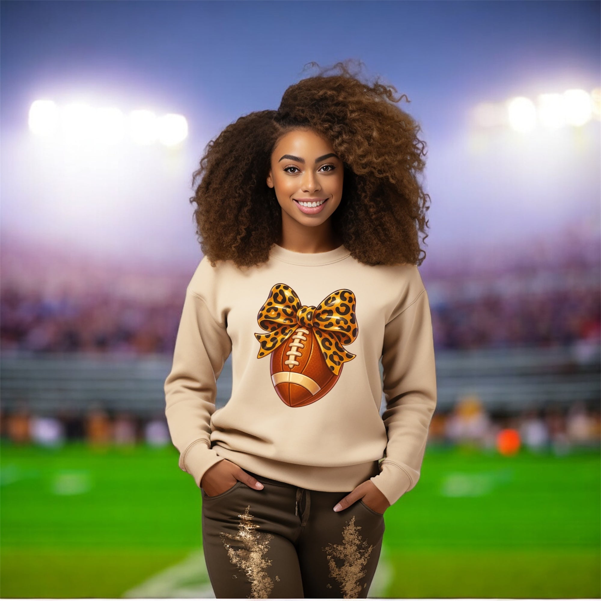 Cheetah Football Sweatshirt