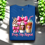 Pray. Sip. Repeat. Tshirts