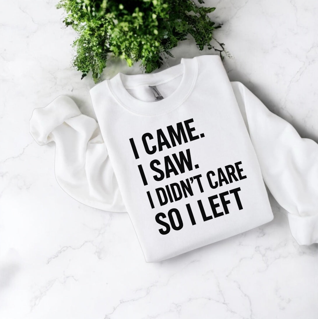I Didn’t Care Sweatshirt