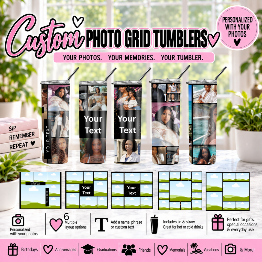 Custom Photo Grid Tumblers
