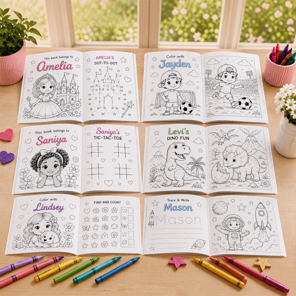 Custom Coloring Activity Book (Single)