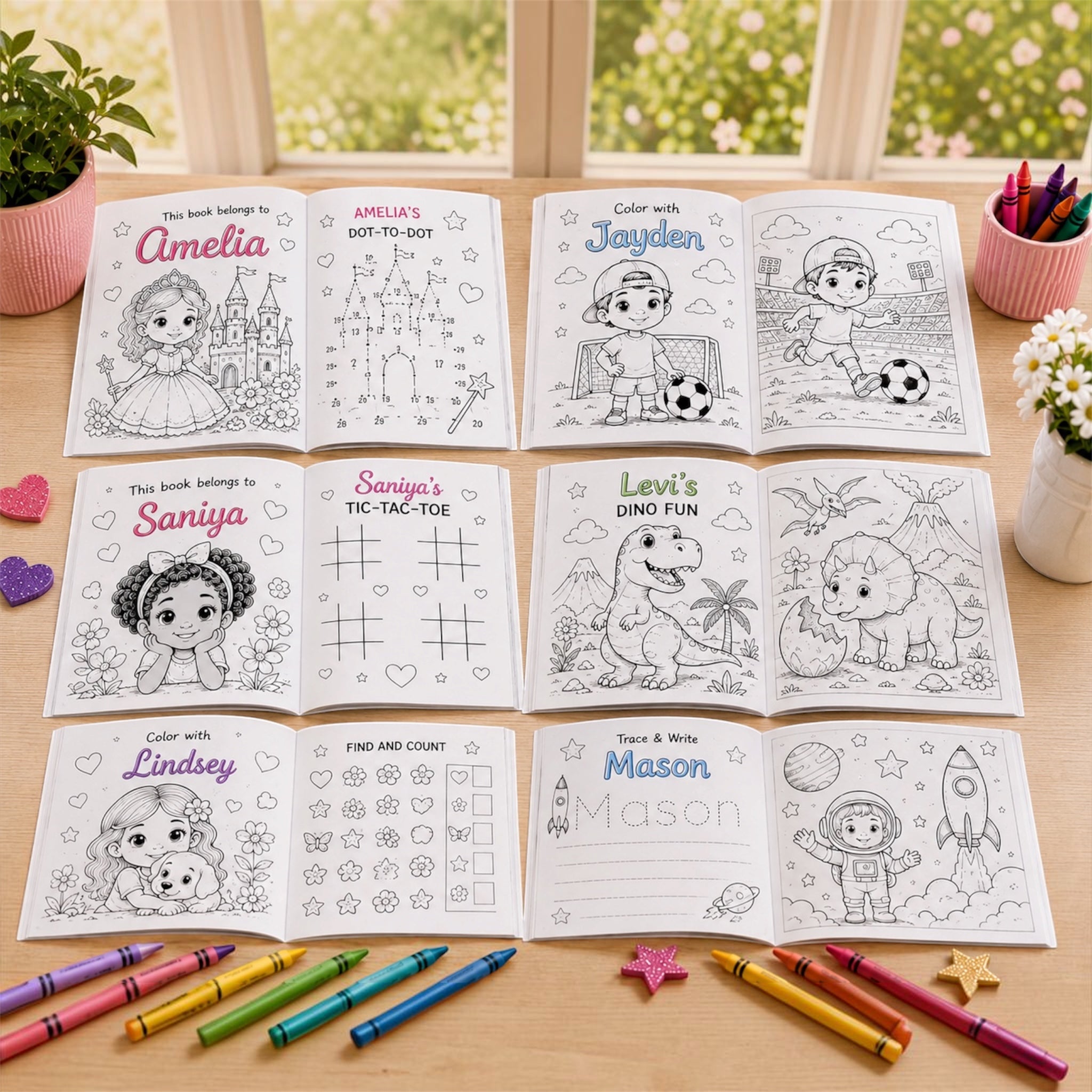 Custom Coloring Activity Book (Single)