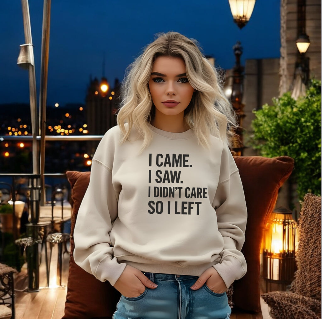 I Didn’t Care Sweatshirt