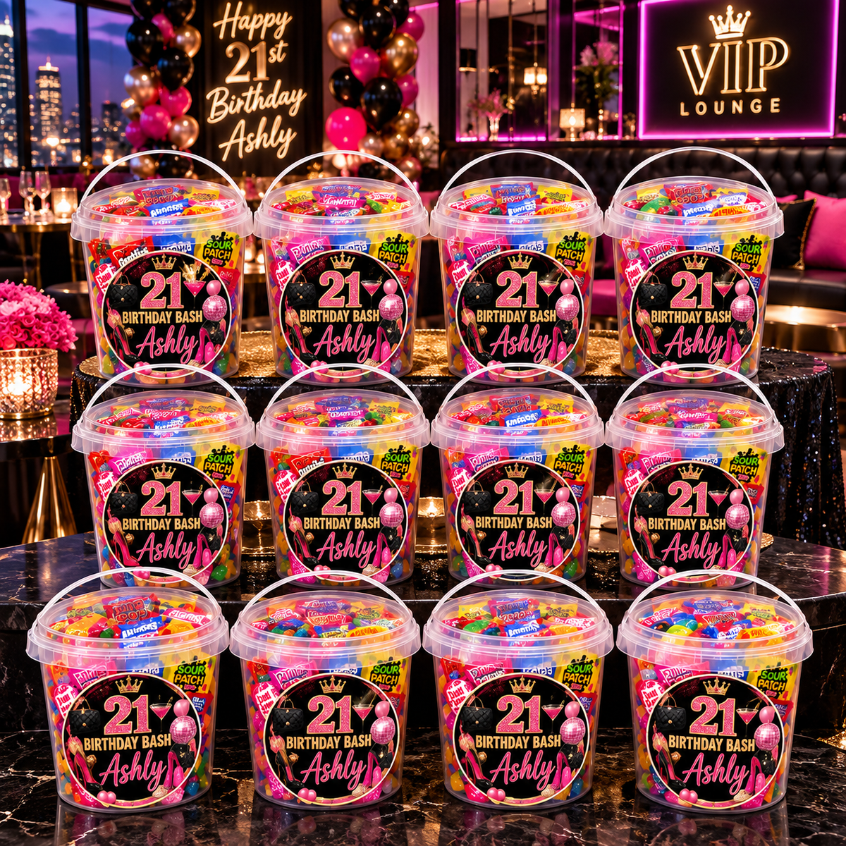 Custom Fruity Sweet Buckets (Wholesale)