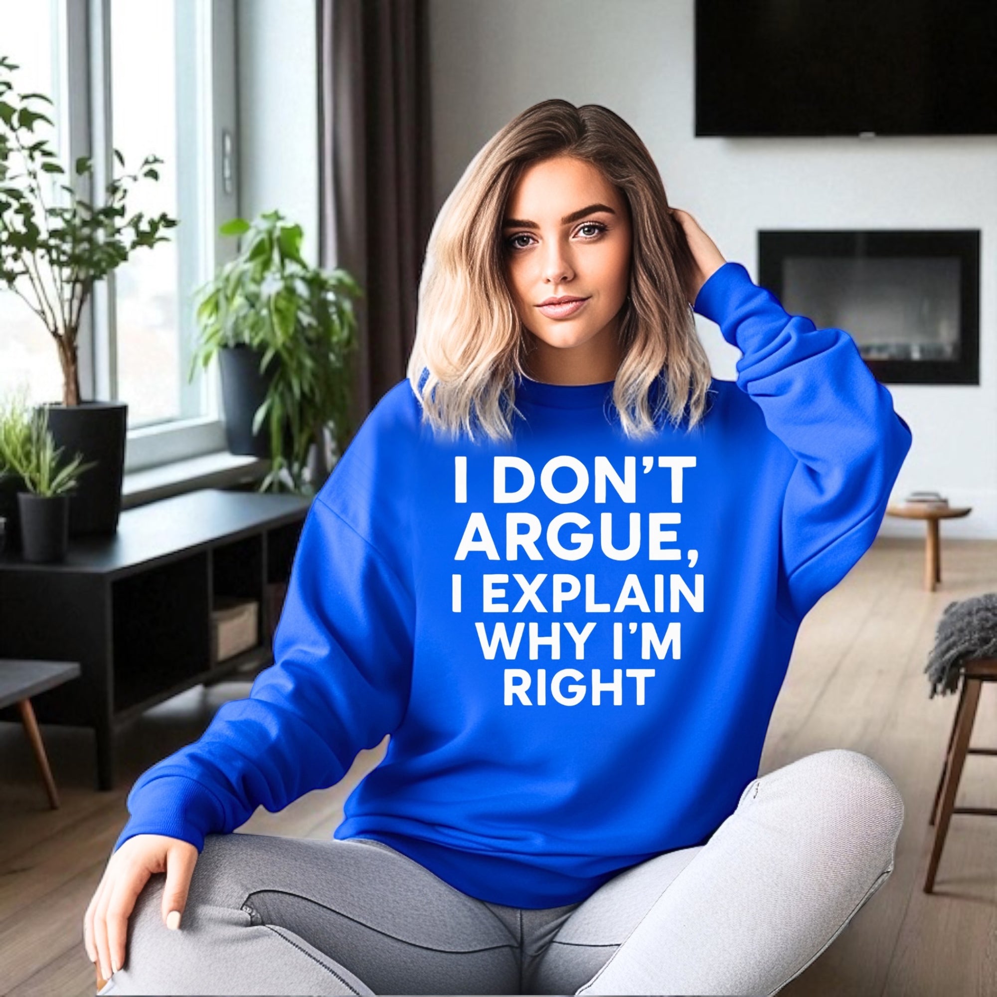 I Don’t Argue, I Explain Adult Sweat Shirts