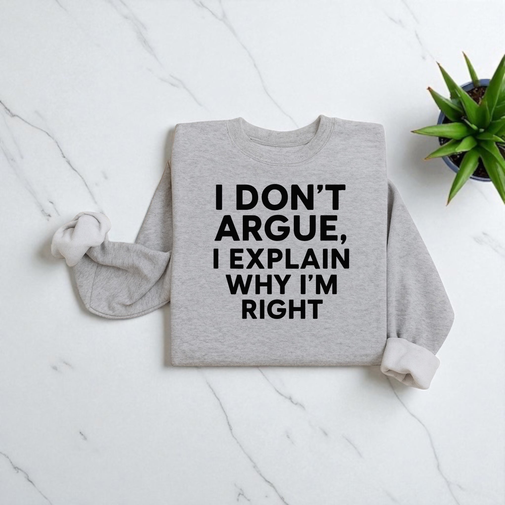 I Don’t Argue, I Explain Adult Sweat Shirts