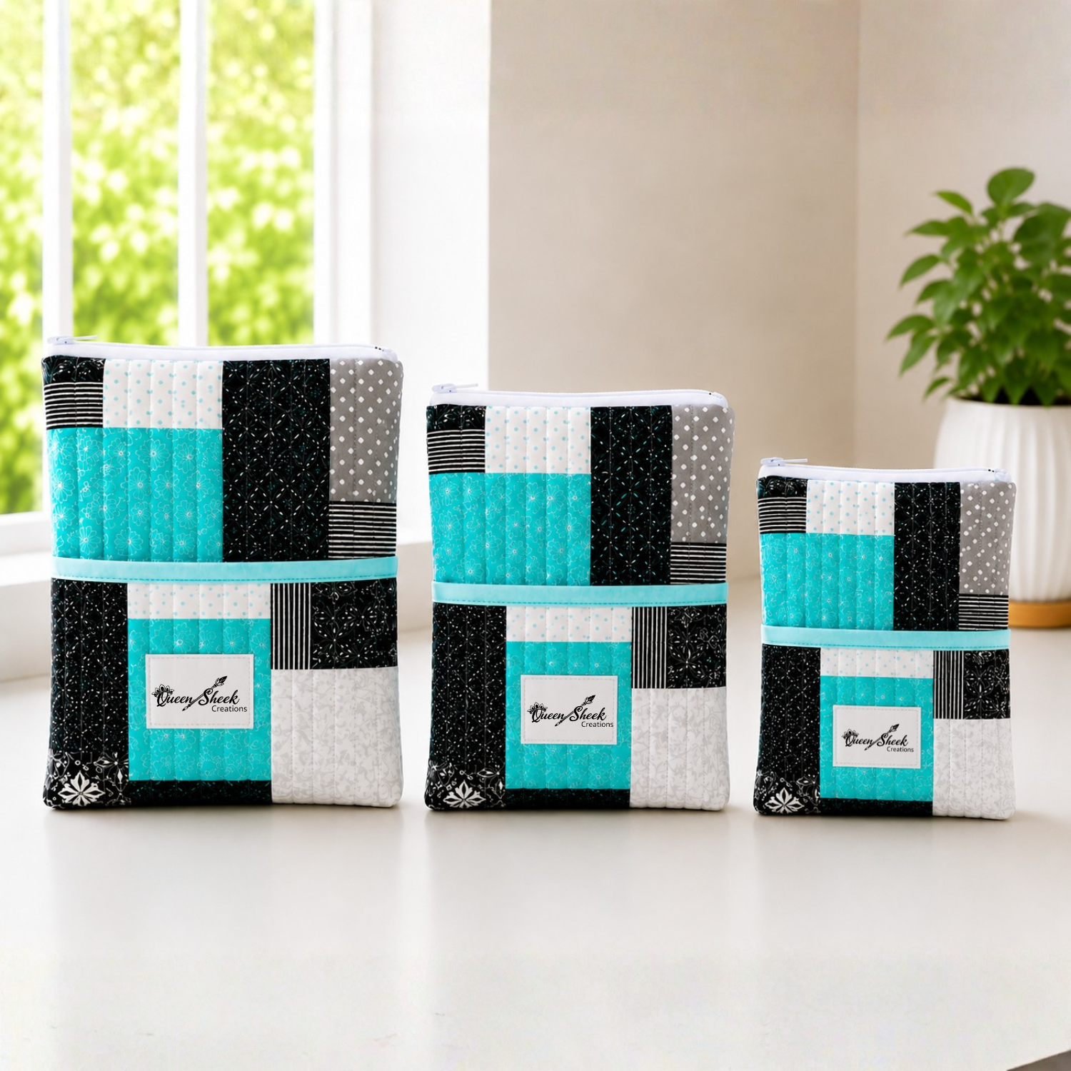 Aqua Haven Patchwork Kindle E-Reader / BookSleeves