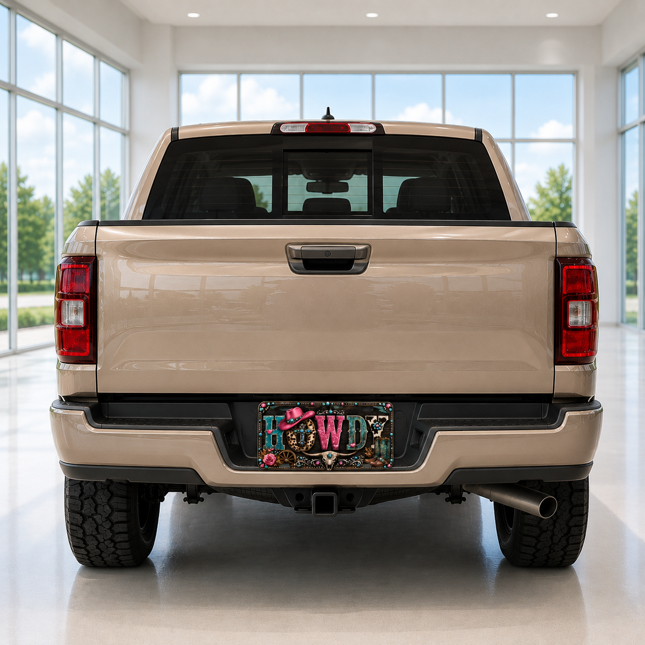 HOWDY Western Cowgirl License Plate