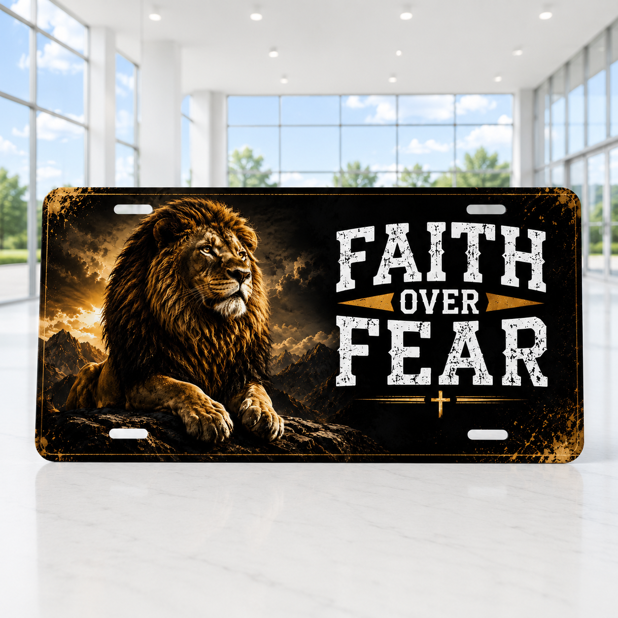 Faith Over Fear License Plate