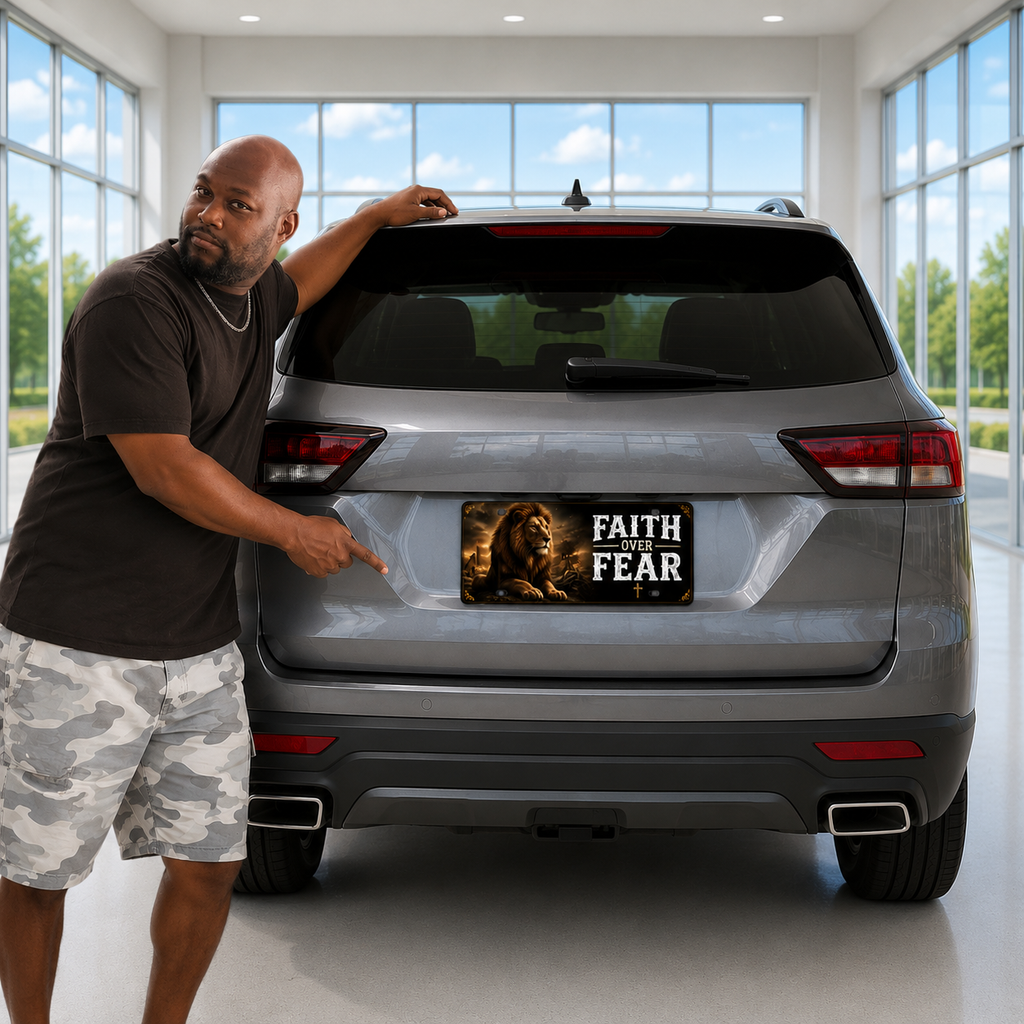 Faith Over Fear License Plate