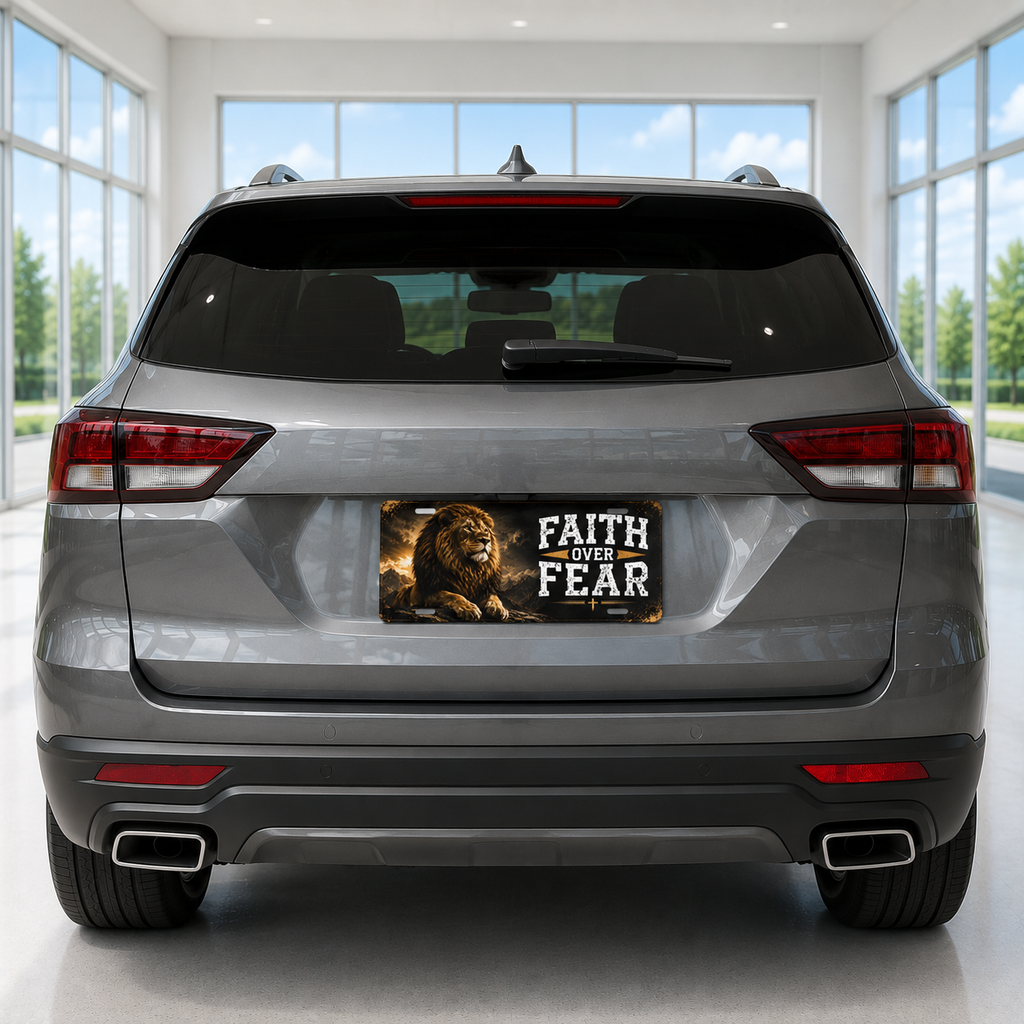 Faith Over Fear License Plate