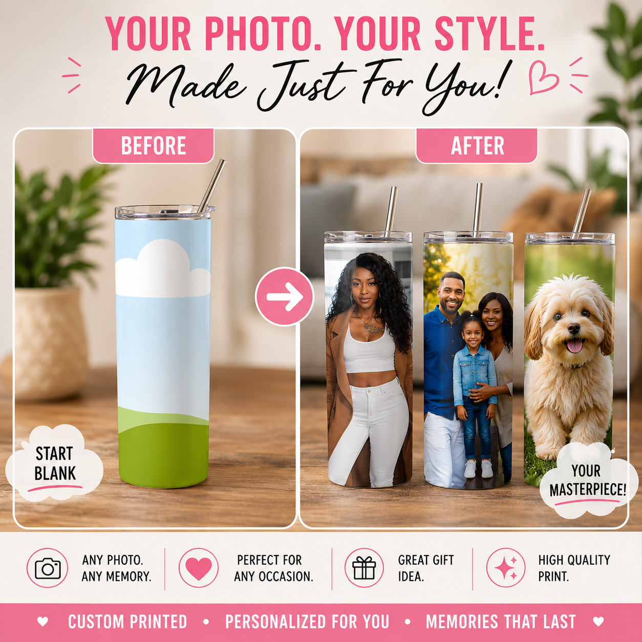 Custom Photo Tumblers