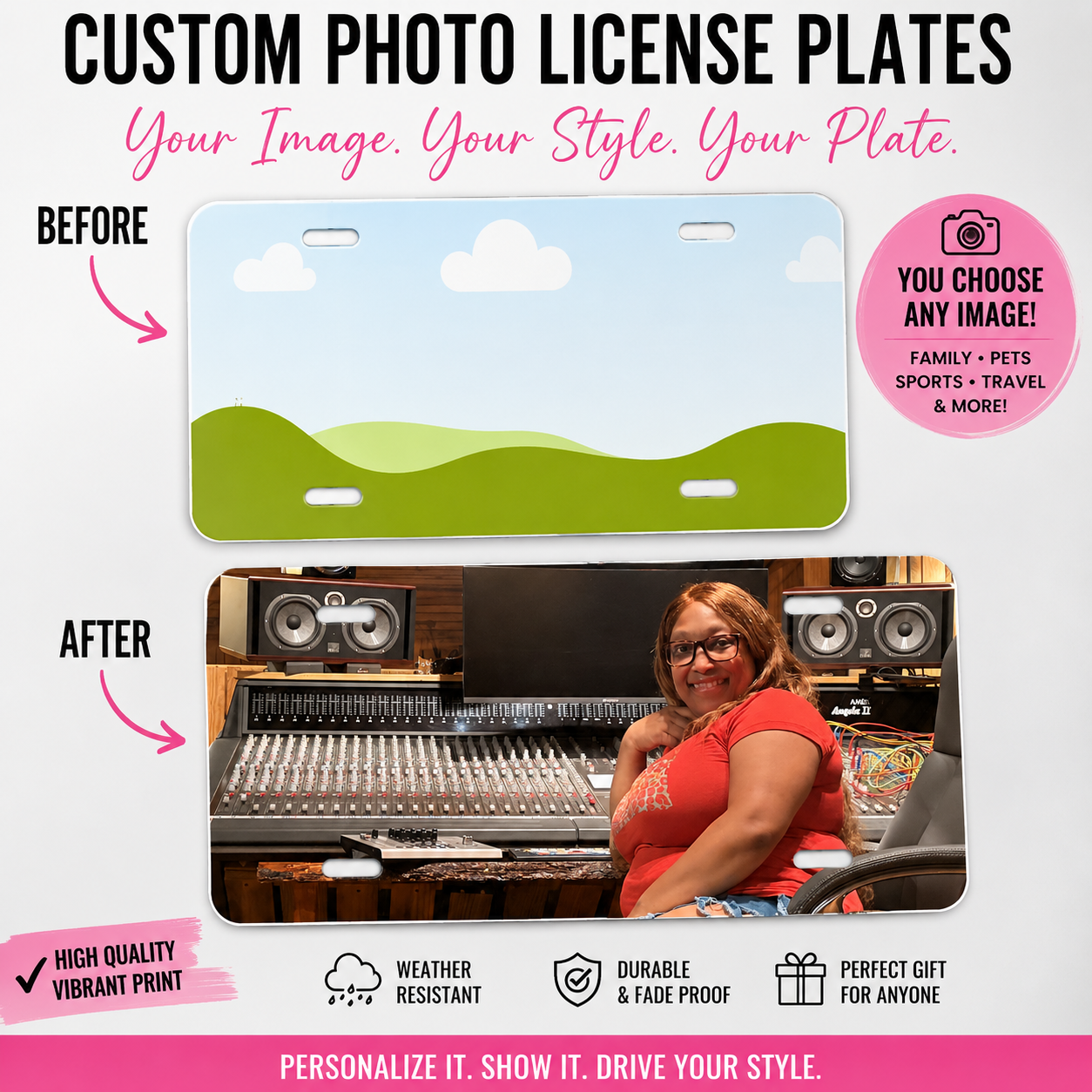 Custom Photo License Plates
