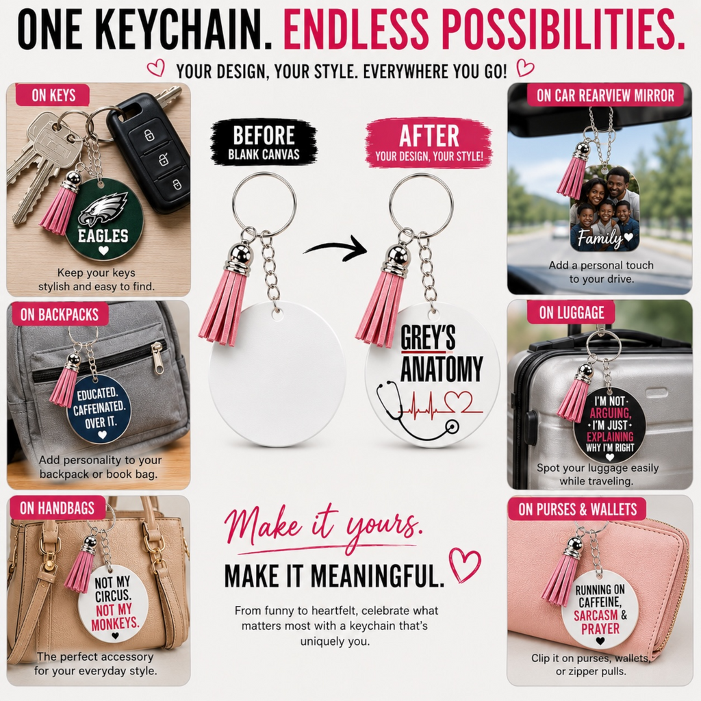 Custom Photo Keychains (Single)