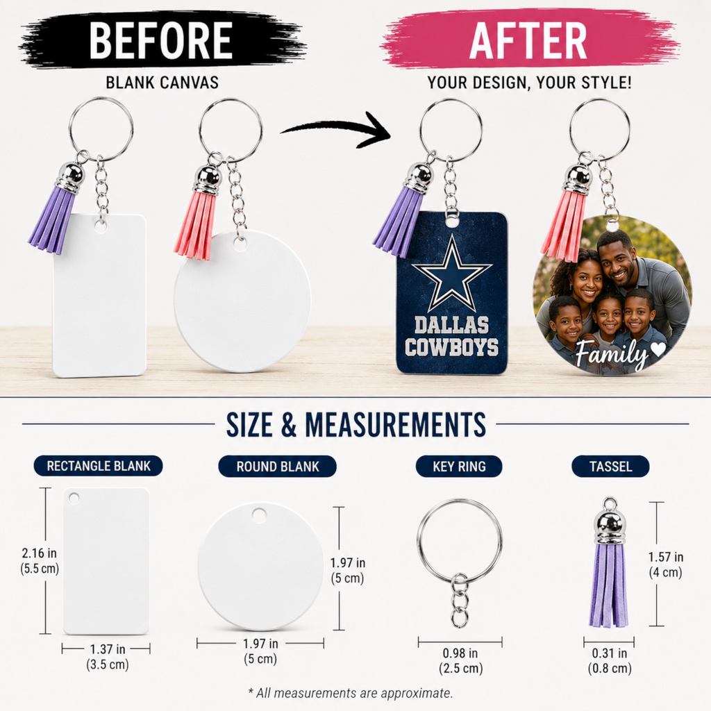 Custom Photo Keychains (Single)