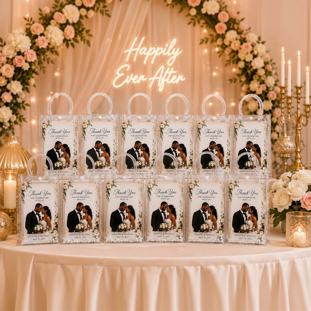 Custom Clear Gift Tote bags (Wholesale)