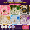 Custom Clear Cups, Plates & Cutlery Sets (Wholesale)