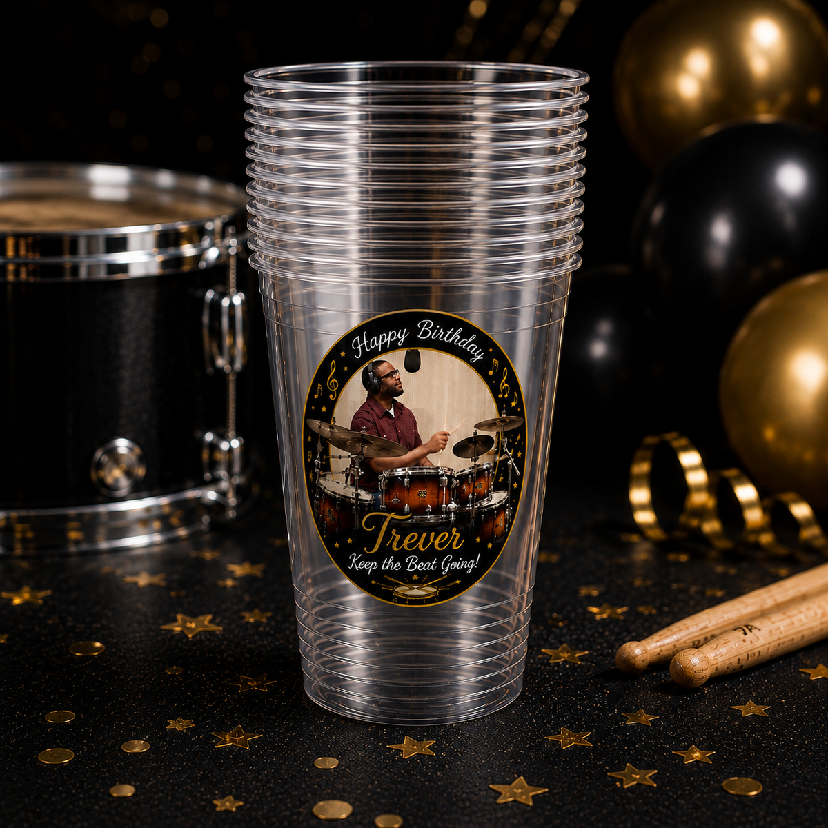 Custom 16oz Clear Party Cups (wholesale)