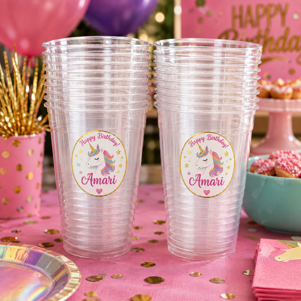 Custom 16oz Clear Party Cups (wholesale)