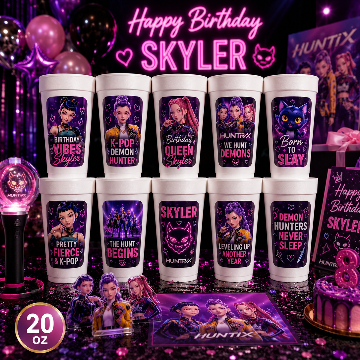Custom 20 oz Styrofoam Party Cups (Wholesale)