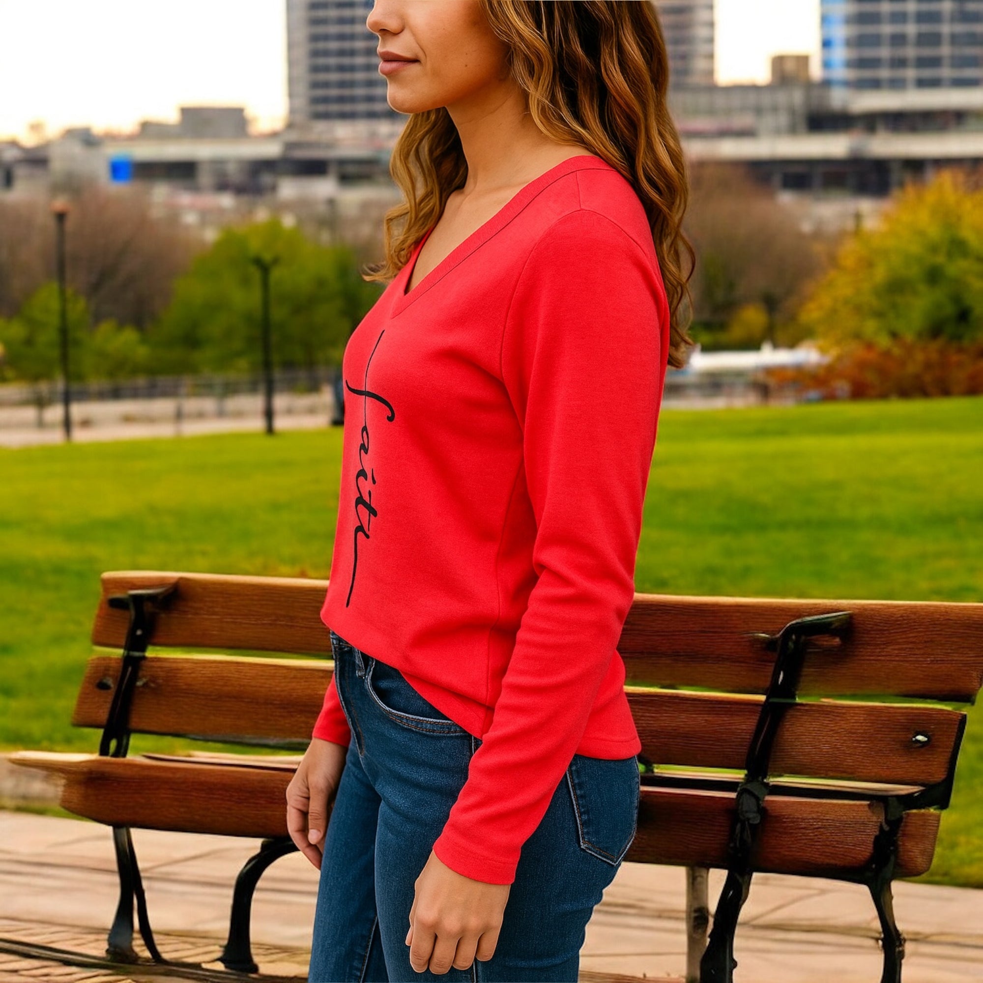 Faith Visions V-Neck Top