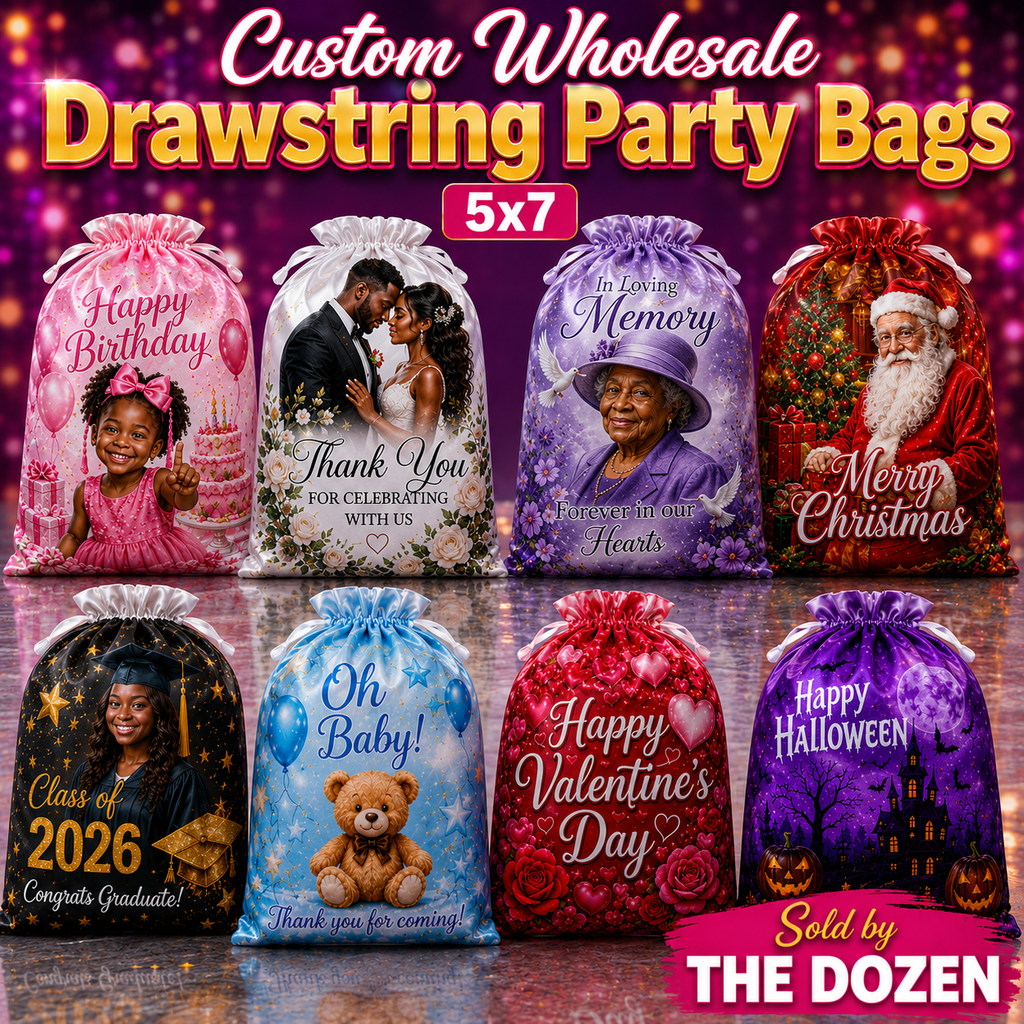 Custom Drawstring Party Bags (Wholesale)