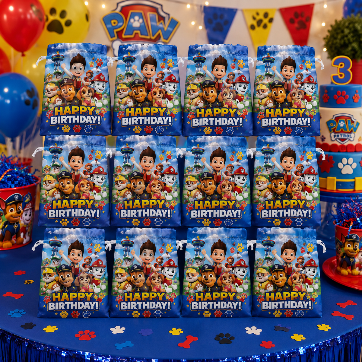 Custom Drawstring Party Bags (Wholesale)