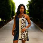 Leopard Breeze Mesh Sleeveless Dress