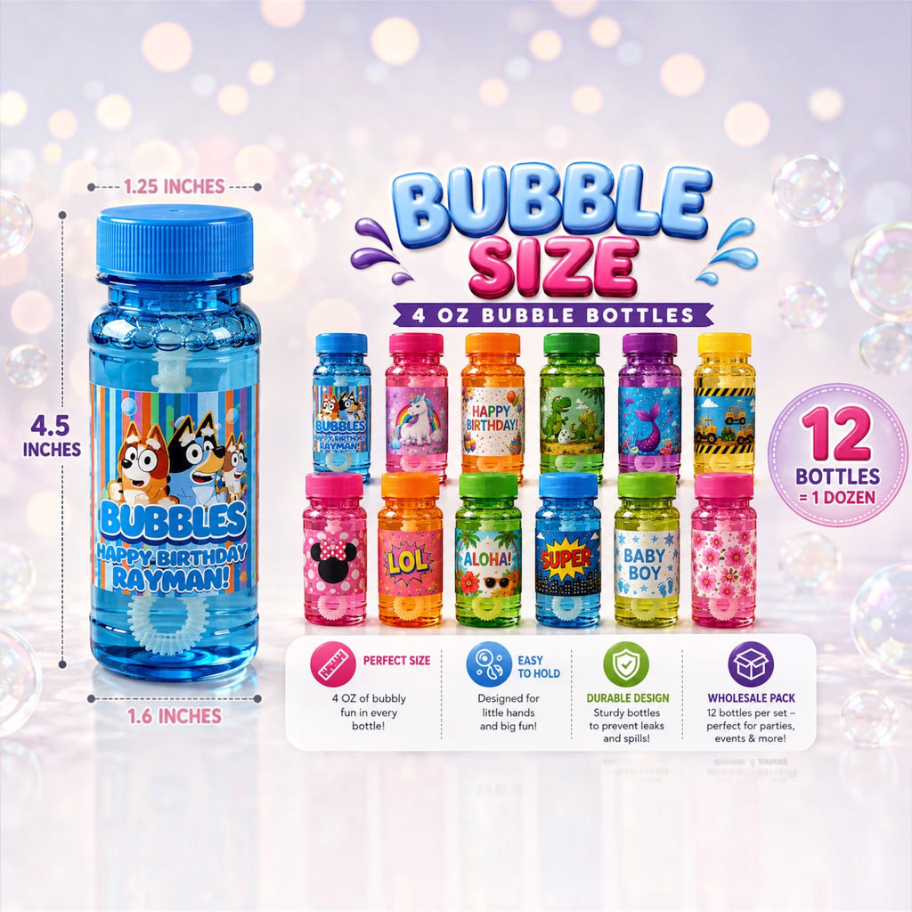 Custom Bubble Bottles(wholesale)