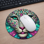 Glitz & Glam Feline Round mousepads