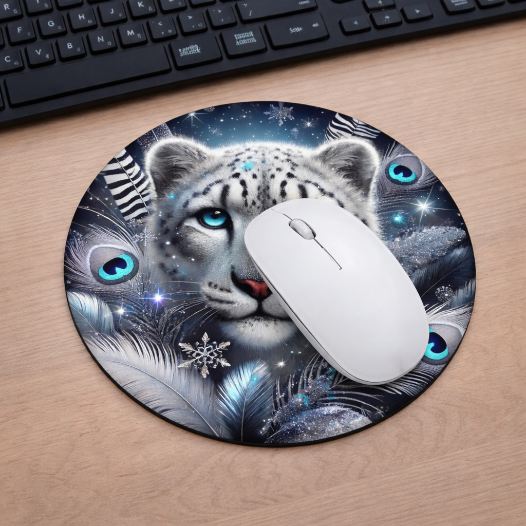 Glitz & Glam Feline Round mousepads