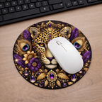 Glitz & Glam Feline Round mousepads