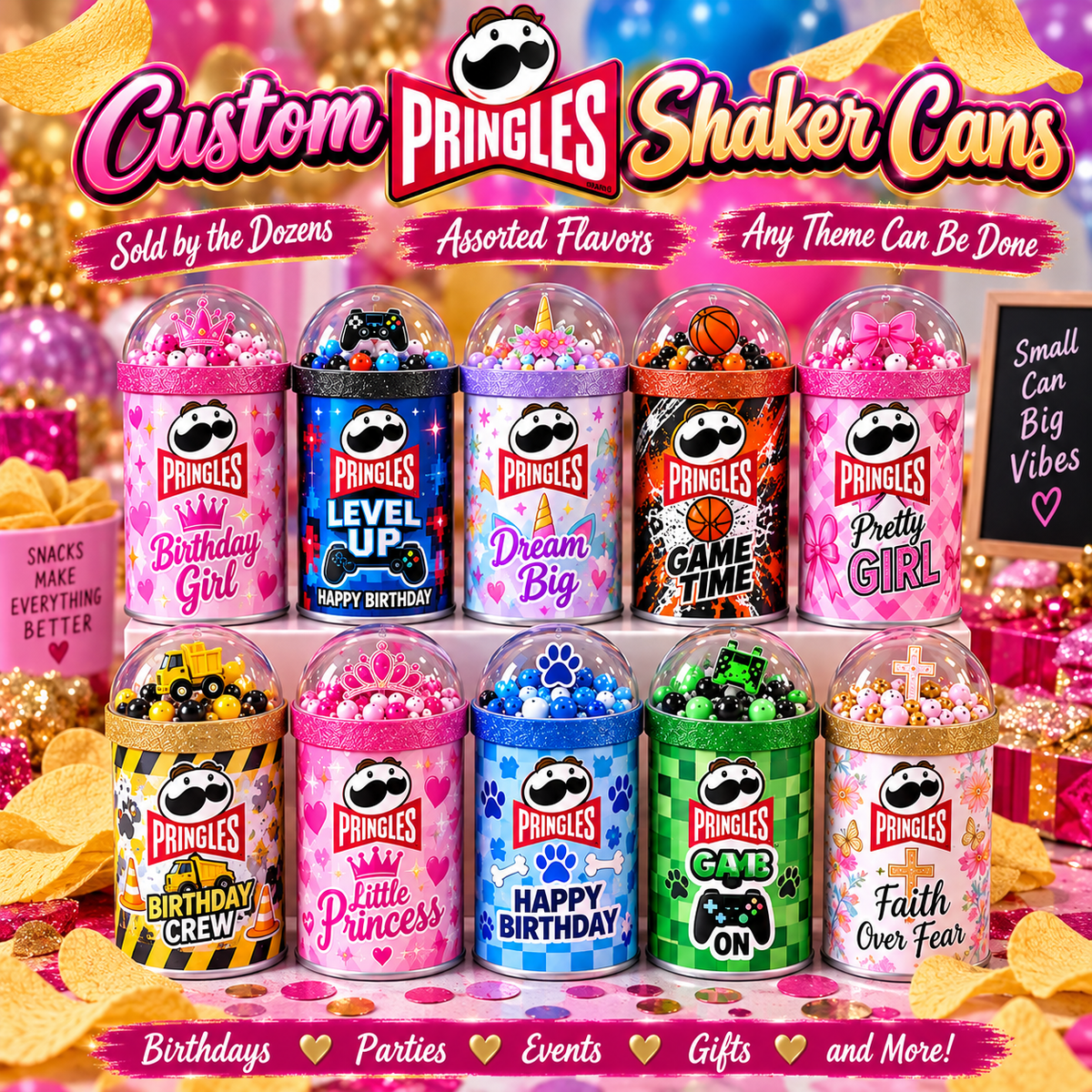 Custom Pringles Shaker Cans (Wholesale)