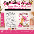 Birthday Queen Paint Or Dazzle Canvas Kit