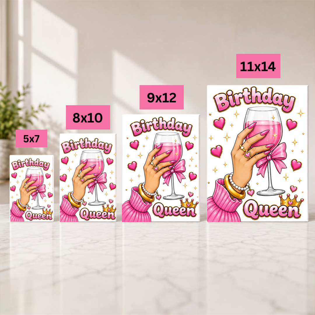 Birthday Queen Paint Or Dazzle Canvas Kit