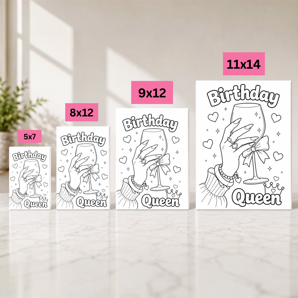 Birthday Queen Paint Or Dazzle Canvas Kit