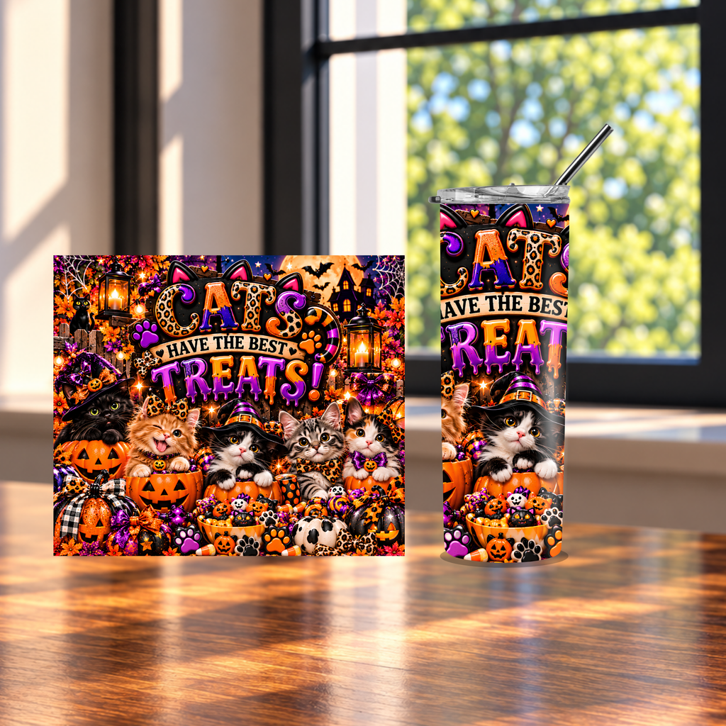 Cats Have the Best Treats Halloween Tumbler