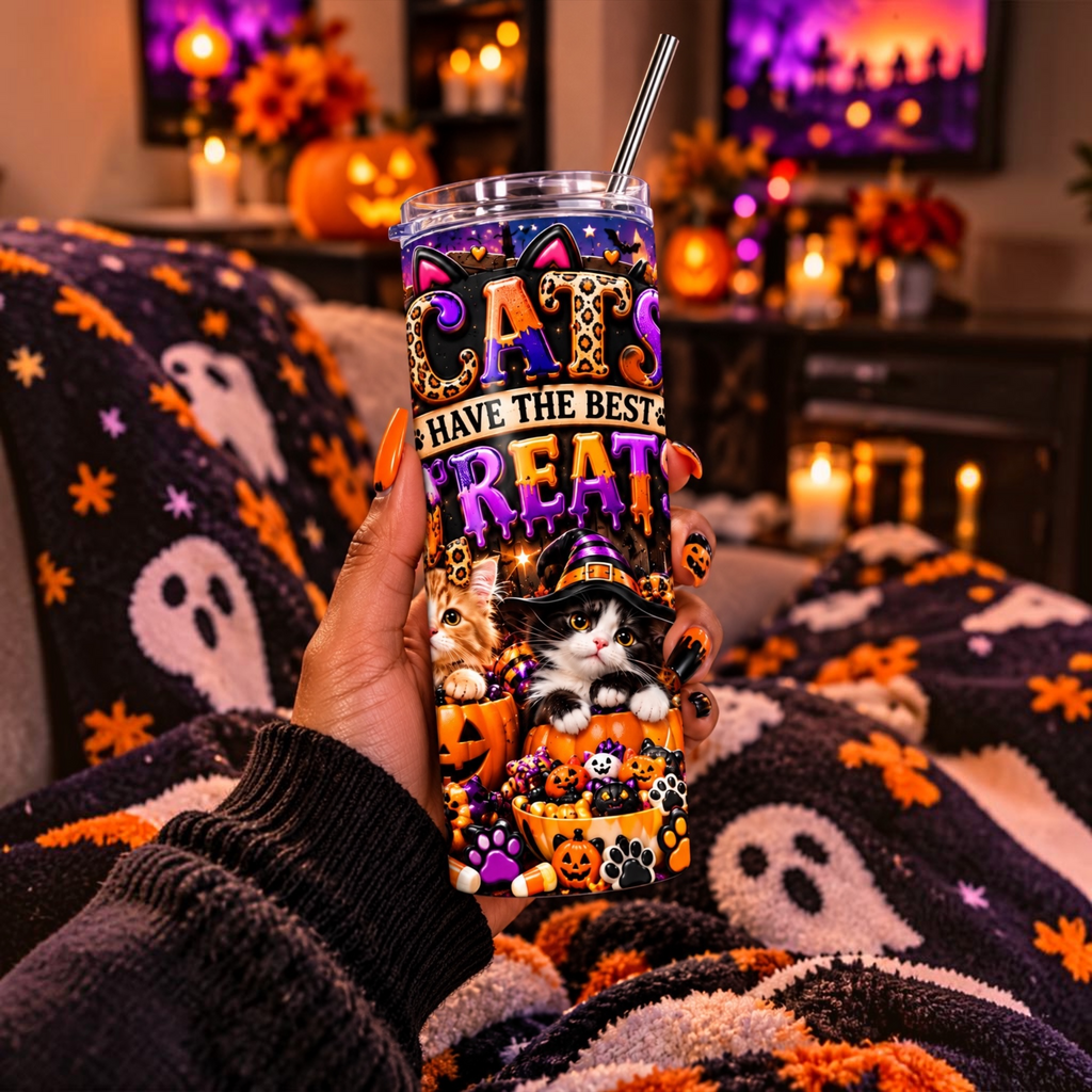 Cats Have the Best Treats Halloween Tumbler
