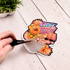 Clock it sticker
