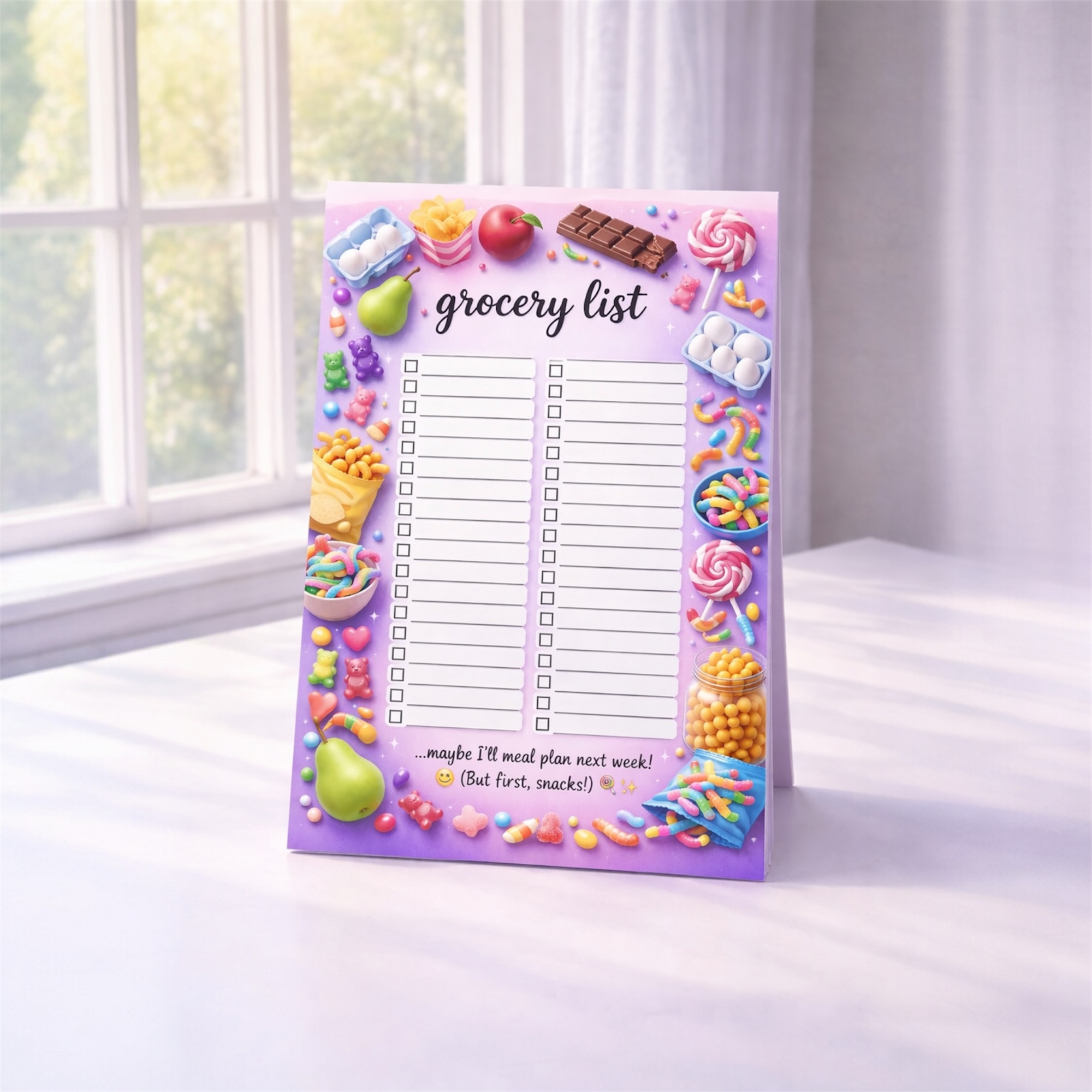 Grocery + Snacks List Notepads