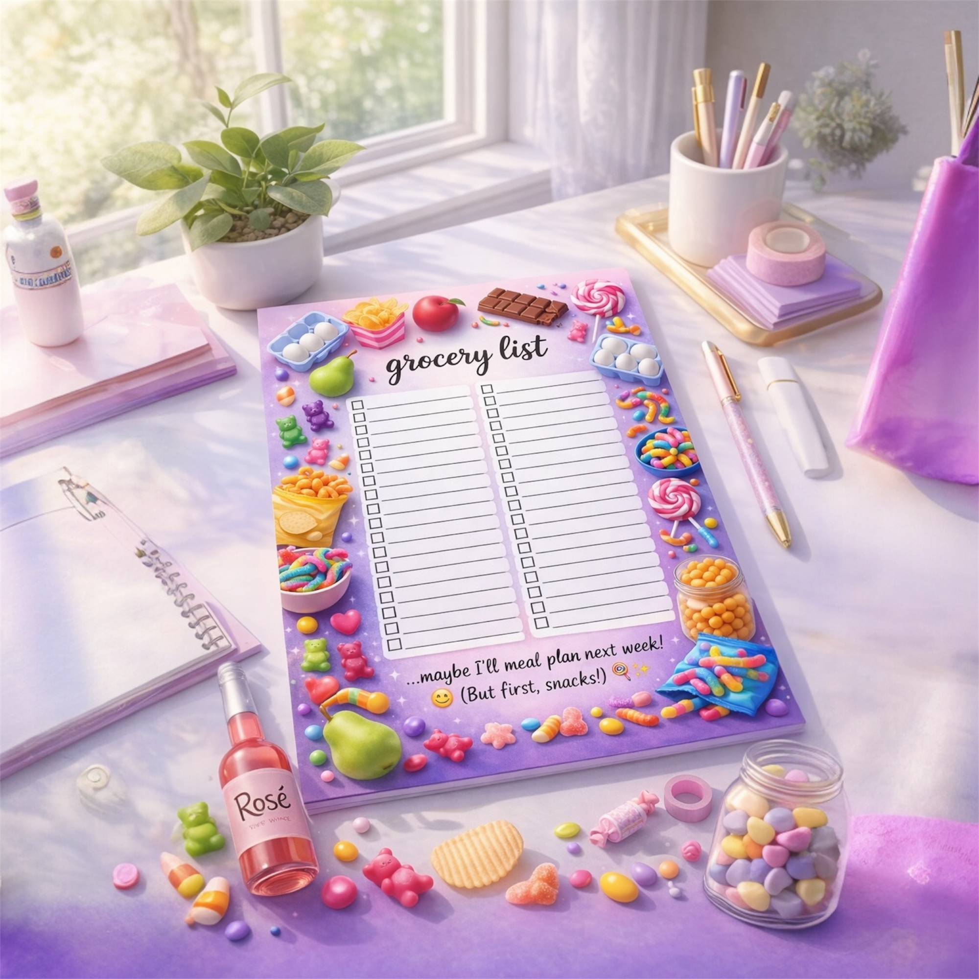 Grocery + Snacks List Notepads