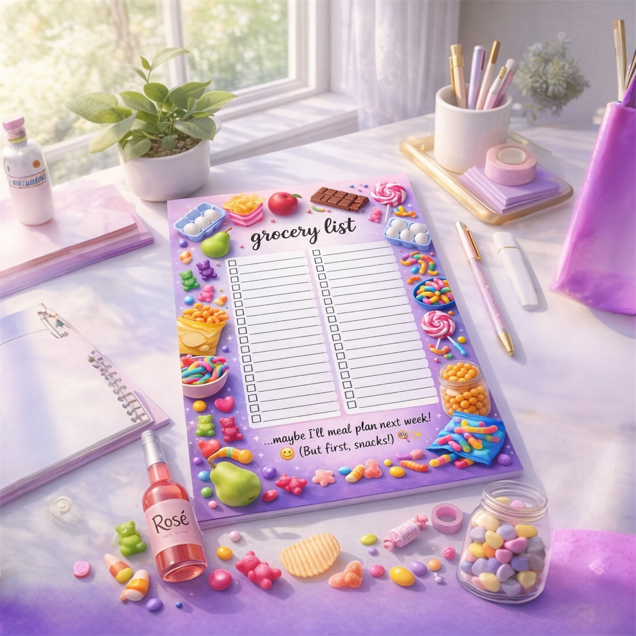 Grocery + Snacks List Notepads