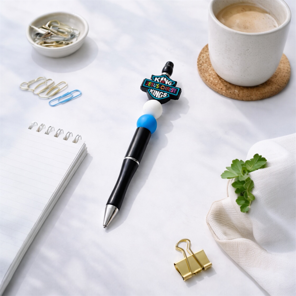 King Jesus Beaded pen