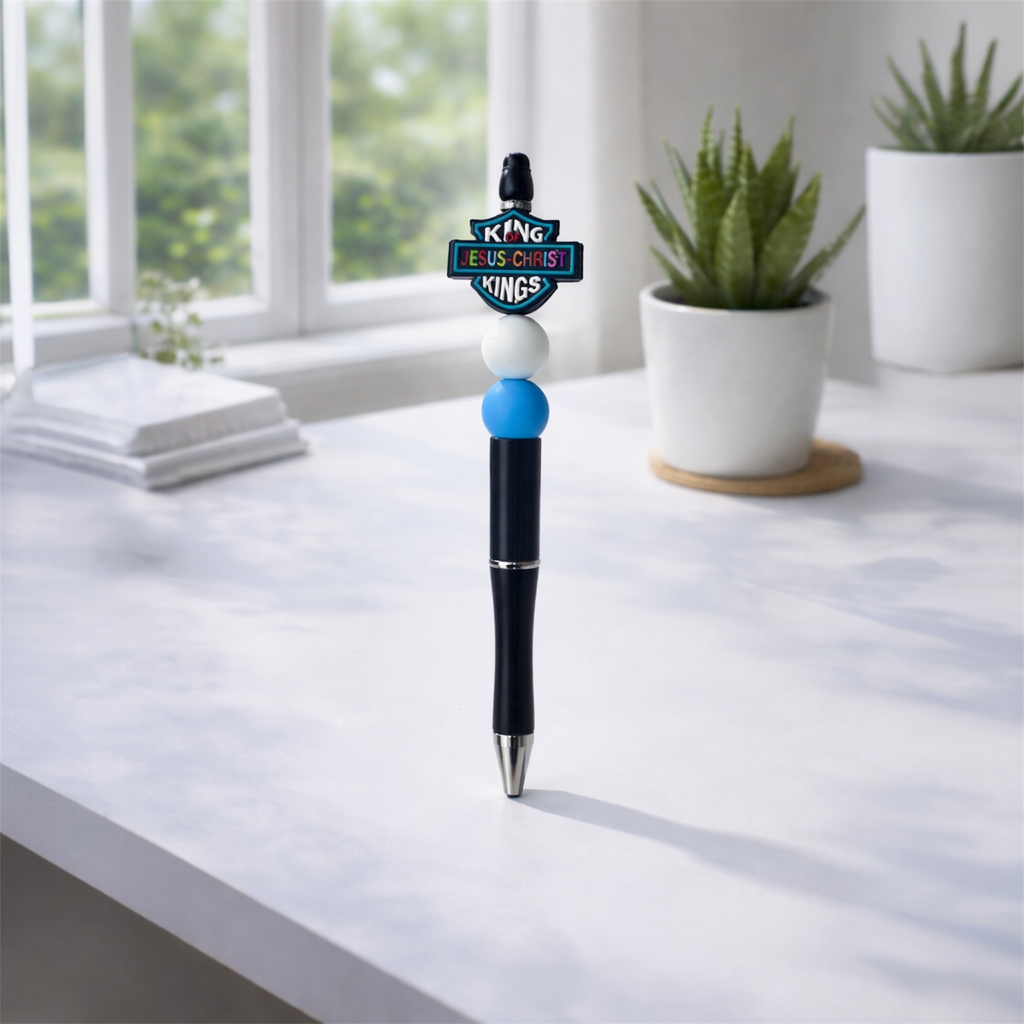King Jesus Beaded pen
