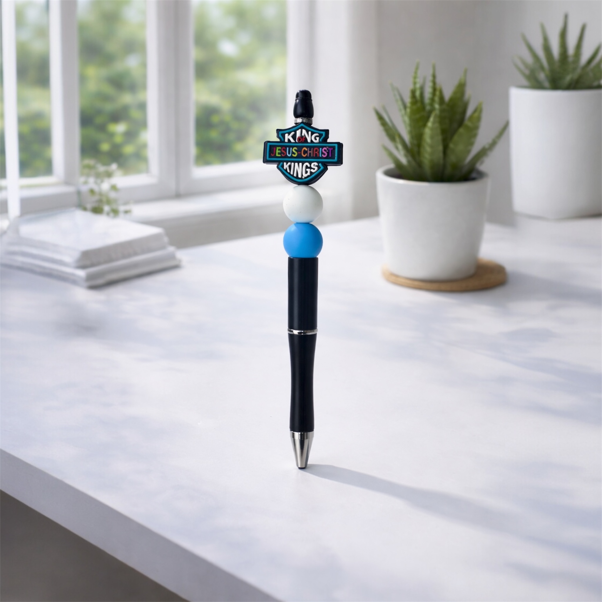 King Jesus Beaded pen