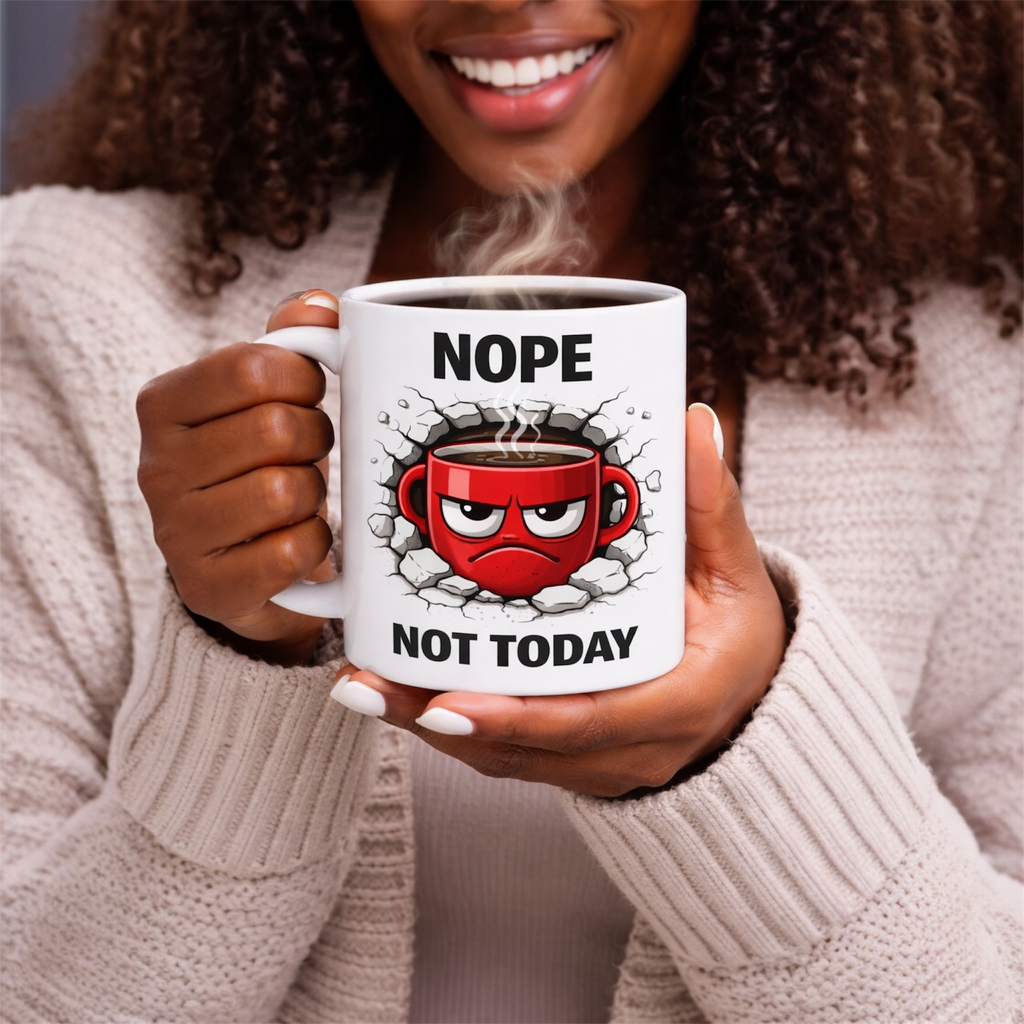 Nope Not Today Mean Mug
