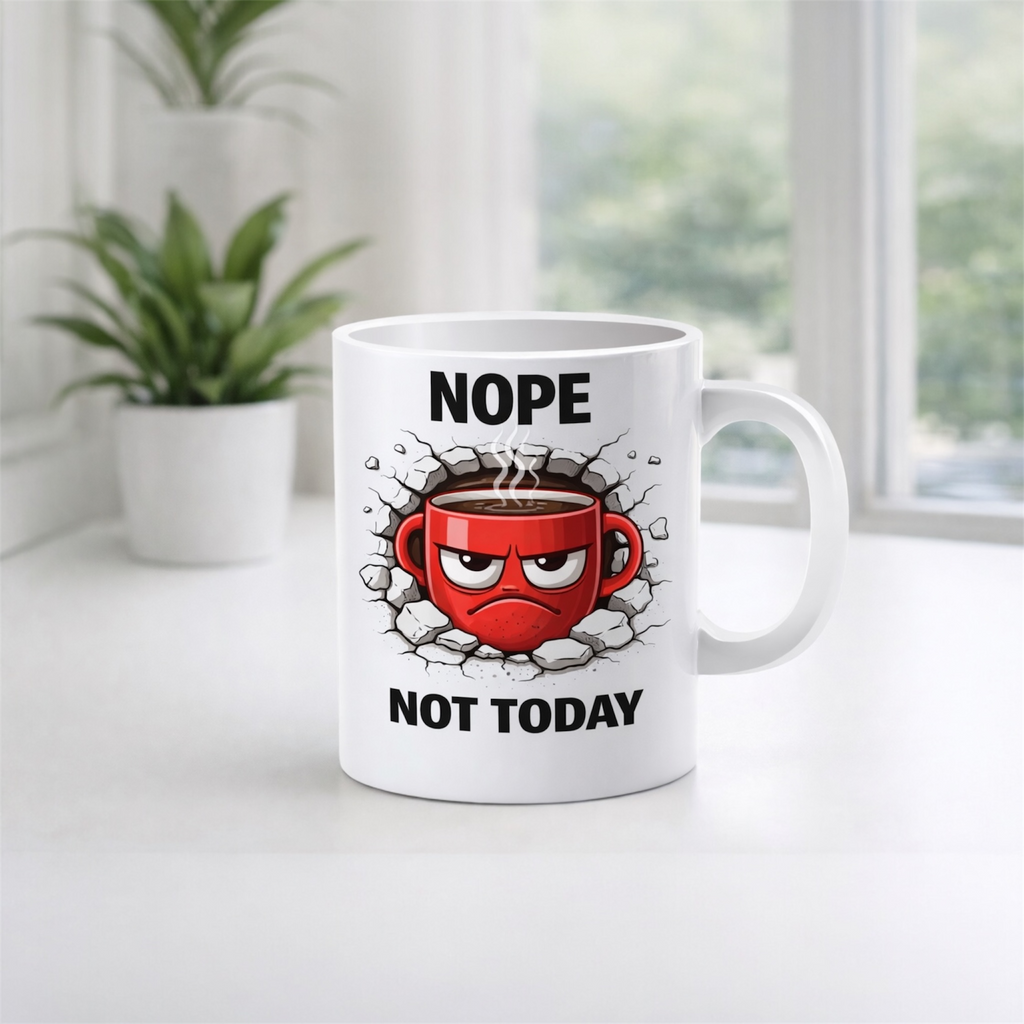 Nope Not Today Mean Mug