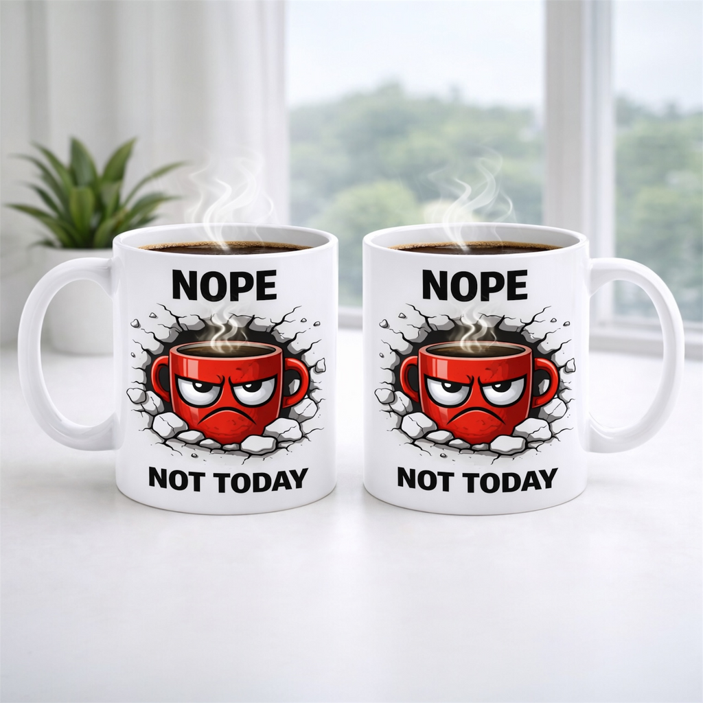Nope Not Today Mean Mug